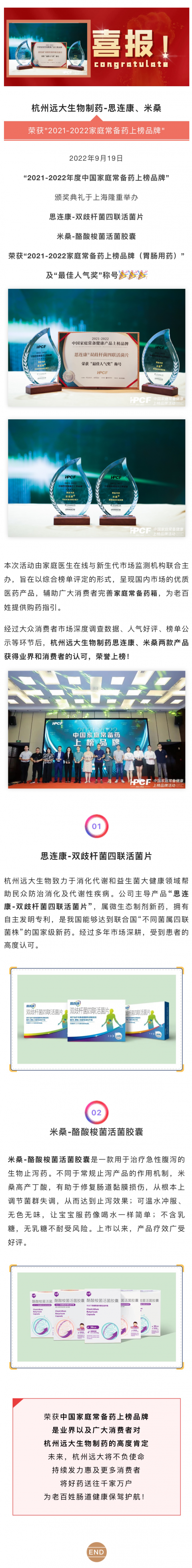 2022中國(guó)家庭常備藥榜單揭曉 思連康、米桑獲獎(jiǎng)！